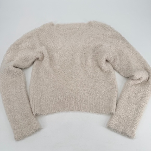 Jonathan Simkhai Eyelash Scoop Neck Ivory Sweater Small - Picture 4 of 4